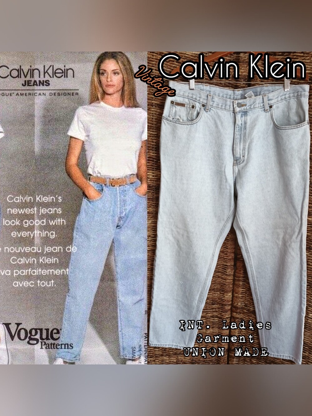 Calvin klien jeans vintage 80's to Early 90's Era Union Made In USA